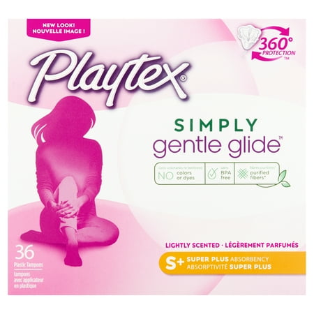 Playtex Simply Gentle Glide Tampons Scented Super Plus Absorbency - 36 Count