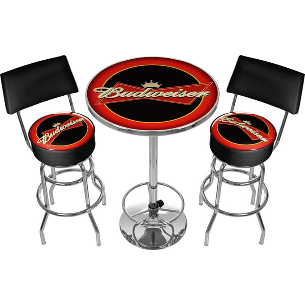 Trademark Global Budweiser Pub Table, Red Sox Bar Table And Stools