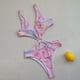 thumbnail image 4 of Moda mujer Sexy traje de baño con cuello en V Tie-Dye estampado sin espalda siamés traje de baño Fridja  nalpqowj23831, 4 of 6