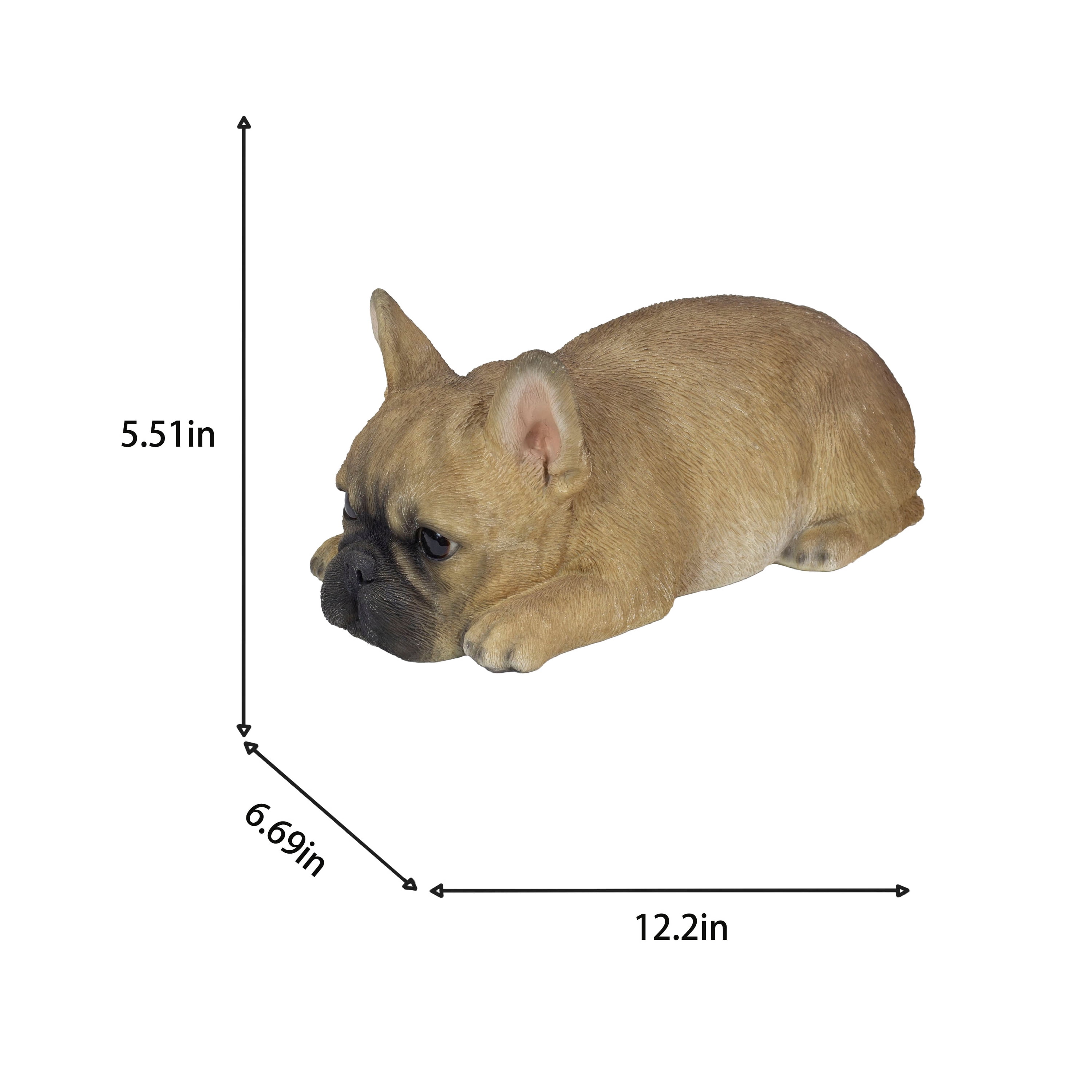 SOREAL Brown French Bulldog | Handpainted Decorative Puppy Statue for Home & Garden Decor | Premium Polyresin Dog Statue | Gift for Dog Lovers | Weather-Resistant Indoor/Outdoor Decor