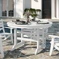 thumbnail image 2 of Flash Furniture 48" Polyethylene Easy Assembly Outdoor Dining Table, White, 2 of 9