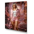 thumbnail image 2 of Designart "Stylish Denim Woman" Fashion Wall Art Living Room, 2 of 7