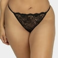 thumbnail image 2 of Smart & Sexy Women's Temptation Lace V-String Thong Panty 2-Pack, 2 of 5