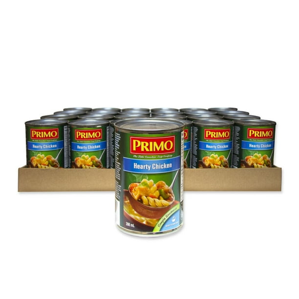 Caisse de soupe Primo savoureuse au poulet Paq. caisse 24 x 398 ml
