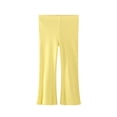 thumbnail image 3 of SROBPTY Fall Winter Kids Girls Pants Solid Elastic Waist Flare Leggings, 3 of 3
