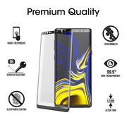 Galaxy Note 9 Screen Protector - amFilm Full Cover (3D Curved) Tempered Glass Screen Protector for Samsung Galaxy Note 9 (Black)