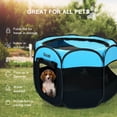 thumbnail image 3 of Pet Playpen Goozii, portátil y plegable para perros pequeños, color negro y azul, 3 of 9