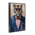 thumbnail image 3 of Stupell Industries Suited Tiger Modern Fashion Animals Painting Black Framed Art Print Wall Art, 20 x 30, 3 of 8