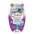 thumbnail image 1 of BIC® Soleil Sensitive Advanced™, 2pk 5 blade , sensitive, enriched with Aloe, 1 of 4