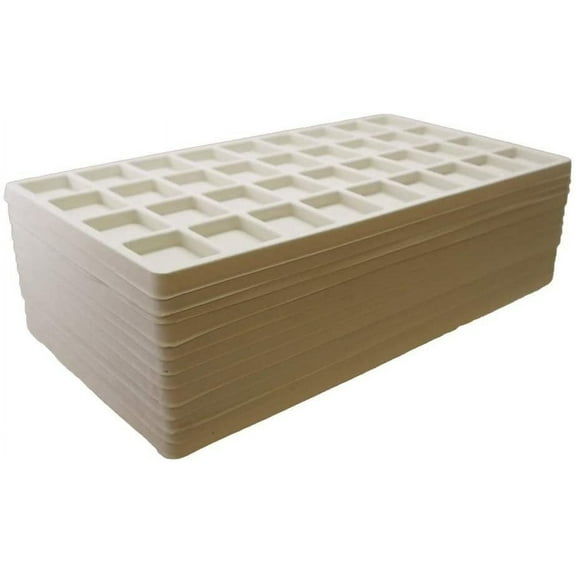 N'icePackaging - 36 Slot 1 1/2" x 1 3/4" Flocked Storage Tray Inserts - for Merchandise Jewelry & Organization - 14 1/8" x 7 5/8" x 1/2"