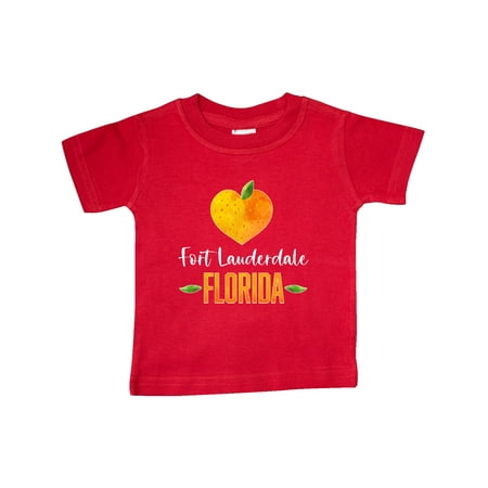 

Inktastic Fort Lauderdale Florida Orange in Heart Gift Baby Boy or Baby Girl T-Shirt