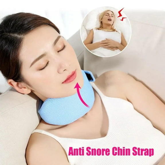 iKeener Adjustable Anti Snore Chin Strap Stop Snoring Sleep Neck Brace Anti Apnea Jaw Solution Sleep Support Sleeping Care For Men Women
