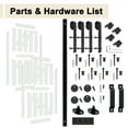 thumbnail image 3 of 72'' x 84'' Modern K Shape Primed Sliding Barn Door with Installation Hardware Kit (Double Door & Soft Close Optional), 3 of 9