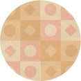 thumbnail image 1 of Ahgly Company Indoor Round Patterned Pastel Orange Area Rugs, 3' Round, 1 of 6