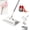 1*mop+5*cloth, variant on Snap Grip Mini Mop, Zero-Touch Gap Dust Cleaner with 39' Lazy Stick & Locking Head, for House Wall Bathroom Toilet Corners Multi Surface Cleanin