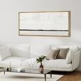 thumbnail image 2 of IDEA4WALL Extra Large Framed Canvas Print Wall Art Minimalist Dotted Horizon Line in Monochrome Fine Art Classic Pastel Boho Artwork Wall Decoration Relax/Calm for Living Room - 60"x30", 2 of 5
