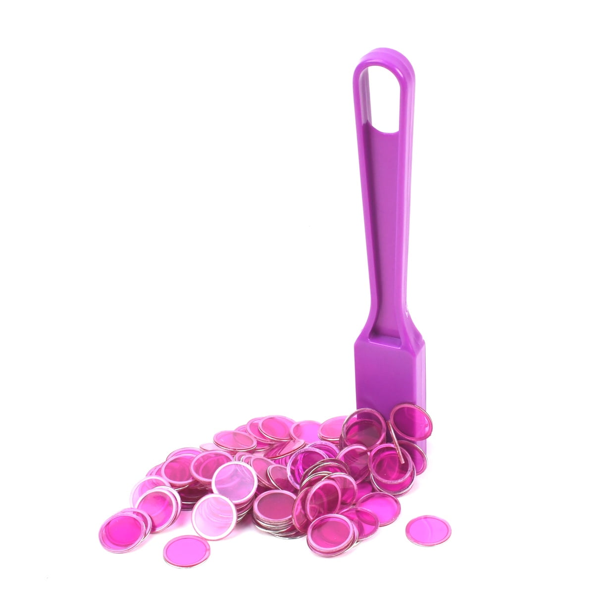 Bingo Ball Magnet in Pink with 100 Magnetic Bingo Chips 