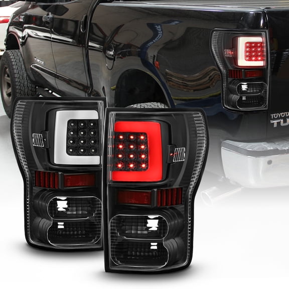 For Black Bright Light Tube 2007-2013 Toyota Tundra LED Tail Lights Brake Lamps