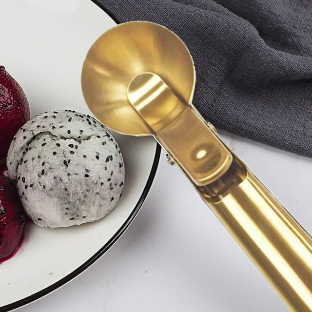 Oleegame 1PC Stainless Steel Cutlery Set Household Ice Spoon Ice Spoon Fruit Spoon Multifunctional Ice Spoon