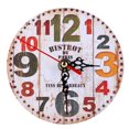 thumbnail image 3 of Relojes de decoración de pared circulares Tipo de puntero de madera Retro Retro Mundial Batería Operada en posición vertical para muebles de ropa de casa, 3 of 7