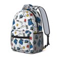 thumbnail image 2 of Police and Vest White Pattern Backpack for School, Cute School Bag with Adjustable Shoulder Straps and Padded Back, 15.3"x11"x6.7", 2 of 5