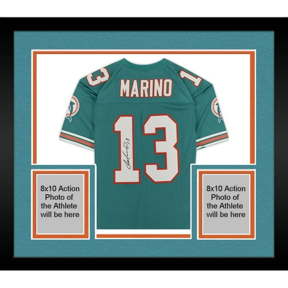 Framed Dan Marino Miami Dolphins Autographed Mitchell & Ness Aqua Authentic Jersey - Fanatics Authentic Certified