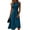 Cyan, variant on Dresses for Women Round Neck Ruched Waist Pleated Elegant Summer Midi Dresses Sleeveless A Line Casual Sundresses Light Purple S