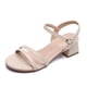thumbnail image 3 of Sandalias de tacón grueso de bloque bajo con puntera abierta y correa de tobillo para mujer, 3 of 8