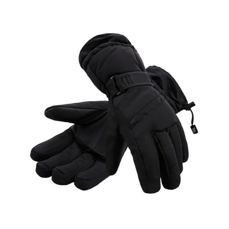 Toppers Mens Waterproof Thinsulate Lined Winter Warm Ski Gloves Black