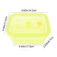 thumbnail image 3 of Silicone Food Storage Container, Foldable Dispensing Box With Exhaust Valve Sealing, for Microwave and Refrigerator, Yellow, 3 of 6