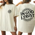 thumbnail image 4 of In God I Trust T-Shirt – Double Sided Christian Graphic Tee, Faith Based Cotton Shirt, Religious Daily Wear Apparel for Women and Men, 4 of 7