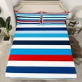thumbnail image 2 of Erosebridal Geometric Stripes Bed Sheets Set Full Size,Abstract Artwork Bedding Full Size,Lines Room Decorative,Breathable,4pcs, 2 of 7
