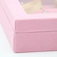 thumbnail image 4 of kurtrusly Stackable Jewelry Tray Multipurpose Portable Velvet for Rings Earring Bangle Pink 7.87 Inchx5.91 Inchx1.89 Inch 1Set, 4 of 6