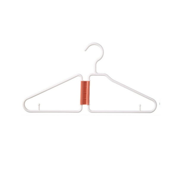 Foldable Plastic Clothes Hanger Portable Space Saving Collapsible for Travel Suitcase Closet Organization Red Plastic