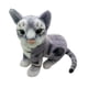 thumbnail image 3 of Juguete de peluche de gato, muñeco de peluche de gato con cara expresiva, juguete de peluche de gato de dibujos animados para gris, 3 of 9