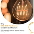 thumbnail image 4 of A19 Vinta LED Edison s 40 Watt, 4-Pack Dimmable A19 4W 2200K Amber Warm s, E26 Base, 4W Equal 40 Watt Incandescent Bulbs, Decorative Antique Spiral LED Bulb, 300LM, 4 of 5