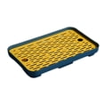 thumbnail image 3 of Yhmxh Drainable Bathroom Sink Tray, Countertop Organizer with Self-Draining Design, Multi-Use Kitchen Sponges Tray, Bathroom and Kitchen Soap Dish and Dispenser Tray for Toothbrush, Cup, Sponge, 3 of 7
