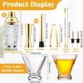 thumbnail image 2 of Set de coctelera Pickmesh de 9 piezas, vidrio de 385 ml, dorado, 2 of 6
