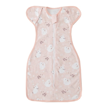 ATAIKU Infant Swaddle Sleep Sack 6-12 Months Arms Up Transition Swaddles for Unisex Baby with Arms In/Out 2-Way Zipper 100% Cotton 0.5 Tog