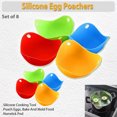 thumbnail image 4 of Cazadores furtivos de huevos de silicona: herramienta de cocción de silicona flexible Delisious Poach Egg Cooker Bake And Mold Food- Set de 8 TV Time 670N8, 4 of 4