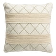 thumbnail image 2 of SAFAVIEH Braxton Geometric Casual 16" x 16" Plush Pillow, Cream, 2 of 4