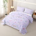 thumbnail image 3 of Erosebridal Cartoon Unicorn Girls Twin Quilt Set,Dreamy Princess Style Rainbow Twin Coverlet Set For Kids,2-Piece, 3 of 7