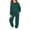 Blackish Green, variant on Girls Sweatsuit Set Toddler Girl 2 Piece Outfits Kids Patchwork Elastic Hem Sweatshirts and Sweatpants Spring Solid Color Joggers Set