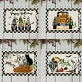 thumbnail image 5 of 4Pcs Buffalo Plaid Halloween Placemats,Halloween Decorations Bat Ghost Truck Pumpkins Gnome Place mats Table Place Mats for Party Kitchen Dining Table, 5 of 7