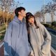 thumbnail image 1 of Pareja a juego Sudaderas con capucha Invierno Otoño Pareja personalizada Sudadera de manga larga Sudaderas con capucha para mujeres HombresBlanco L, 1 of 1