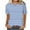 Light Blue, variant on FNFYFH Short Sleeve Shirts for Women Striped Tops Summer Crewneck Tunic Tees,Blue
