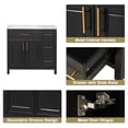 thumbnail image 4 of 36" Bathroom Vanity with Sink Top, Modern Bathroom Storage Cabinet with Two Doors and Three Drawers, Bathroom Vanity Cabinet, Black, 4 of 7