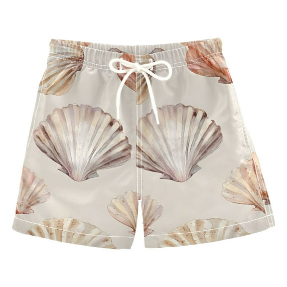 FORMRS Boys Swim Trunks Quick Dry Mesh Liner Boardshorts Sizes XS-XL, Purple Seashell