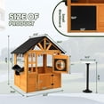 thumbnail image 3 of Ktaxon Wooden Outdoor Playhouse Lemonade Stand w/ Split Door, Pretend BBQ Grill Set, 50pcs Accessories, Ages 3-8, Light Brown, 3 of 9