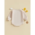 thumbnail image 4 of Suealasg Newborn Baby Boy Girl Spring Romper Long Sleeve Round Neck Letter Print Bodysuit 3M 6M 12M 18M Infant Basketball Clothes, 4 of 7